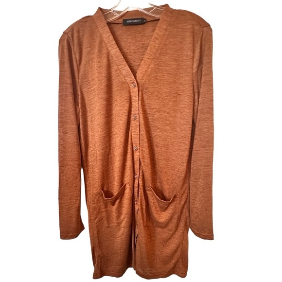 NWOT Women’s Open Front Lightweight Cardigan V Neck - Picture 2 of 7